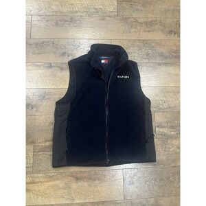 Vintage Tommy Hilfiger Fleece Vest Navy Blue Large